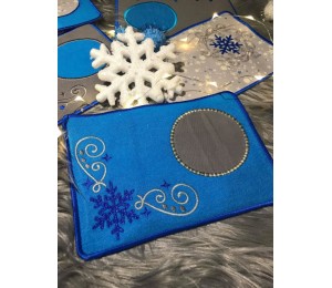 Stickserie ITH - Mug Rugs Snow Swirls